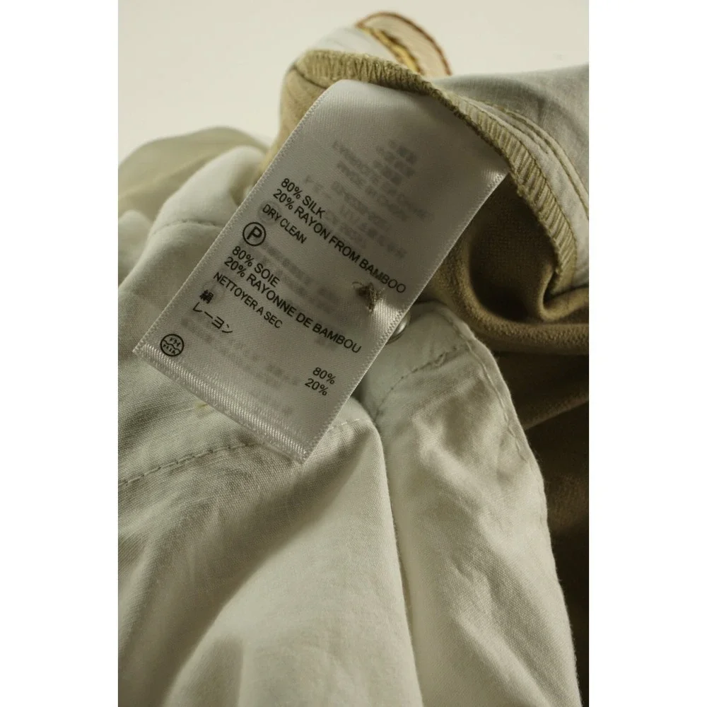 Tommy Bahama Silk & Bamboo Men's 36 x‎ 32 Tan Herringbone Pleated Chino Pants